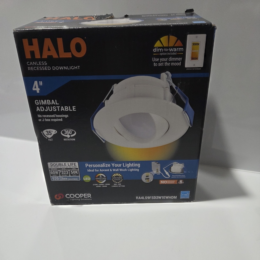 Halo RA Canless LED Recessed Downlight RA4LS9FSD2W1EWHDM